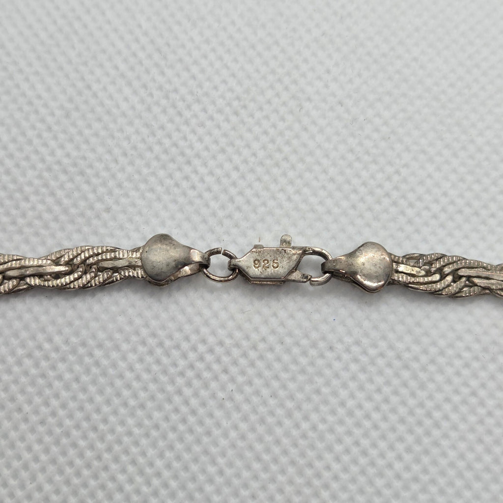 Sterling Silver 24" Italian Rope Woven Chain Necklace
