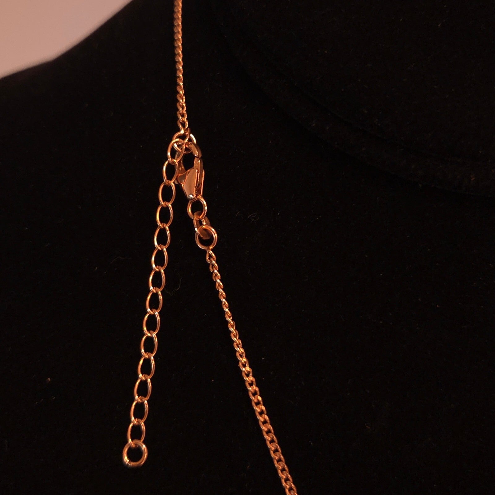 D'Joy 20" Rose Gold over SS Ruby Heart CZ Necklace