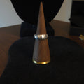 Vintage Size 8 Sterling Silver Diamond-Cut Disco Ring