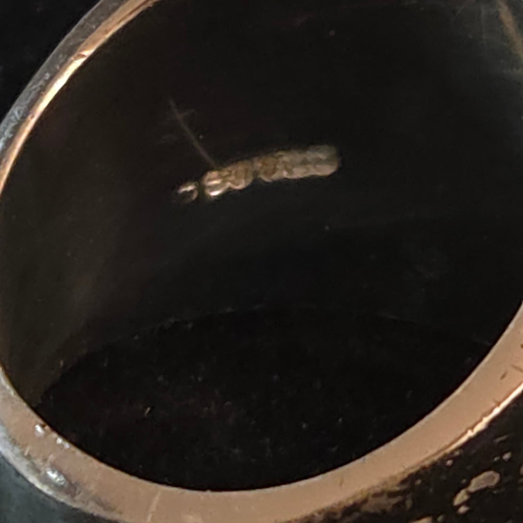 Vintage Size 8 Sterling Silver Wide Silver Ring