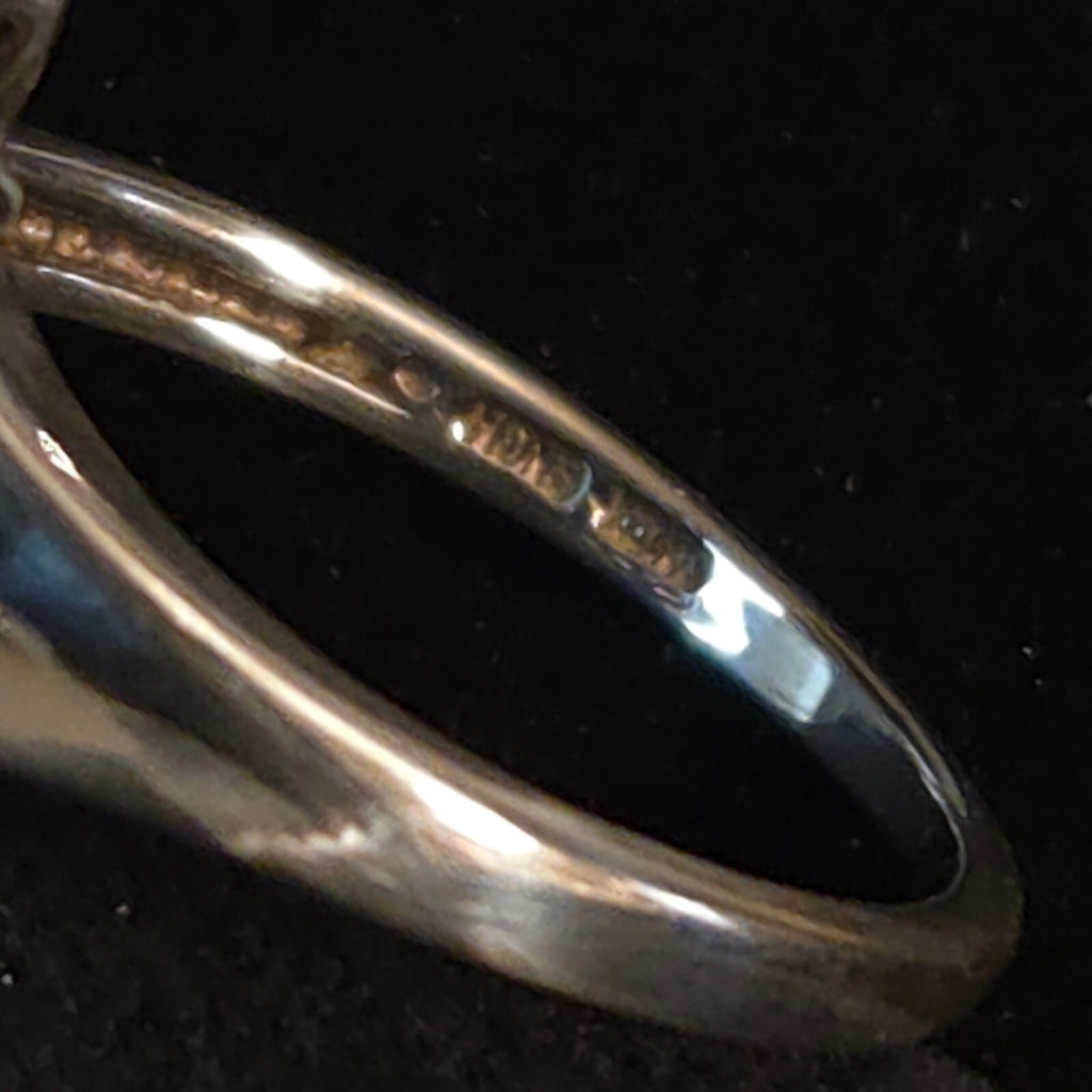 Vintage Size 7 Estate Sterling Silver Amethyst Cocktail Ring