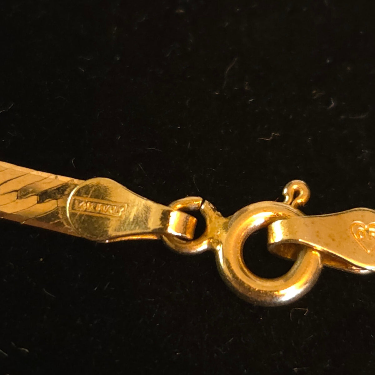 14K Gold 3mm 18" Herringbone Necklace