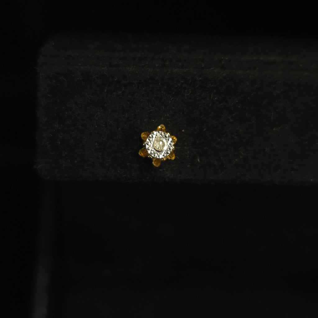 Vintage Silver and Gold-Tone Buttercup Stud Earrings
