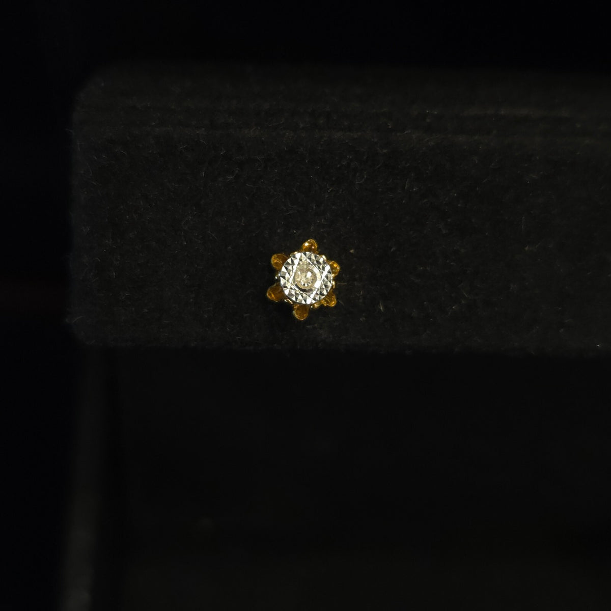 Vintage Silver and Gold-Tone Buttercup Stud Earrings