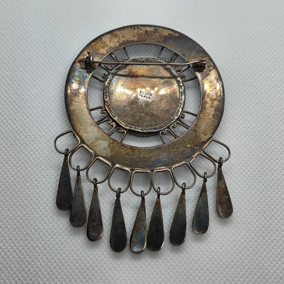 Vintage Mid-Century Mexican Sterling Silver Brooch