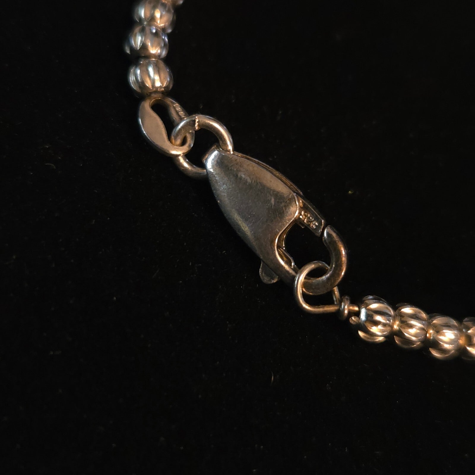 Sterling Silver and Gold 7 1/2" Beaded Bracelet