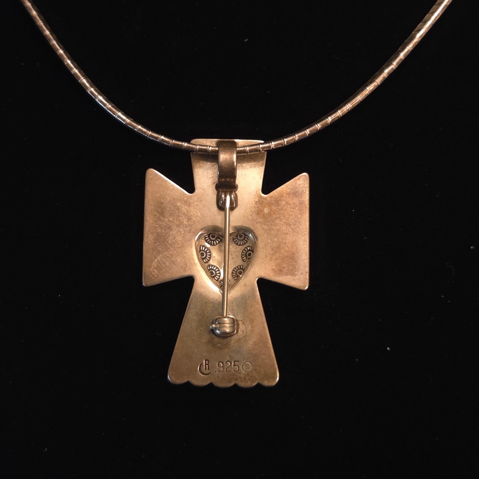 Milor 16" Sterling Silver Carolyn Pollack Pin Necklace