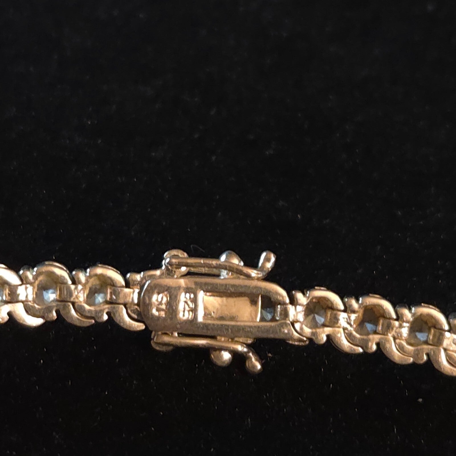 Vintage 7 1/2" Sterling Silver S-Link Tennis Bracelet