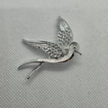 Vintage Sarah Coventry Silver-Tone Dove Bird Brooch