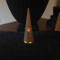 18K Gold Plated Ring with Pink Glass