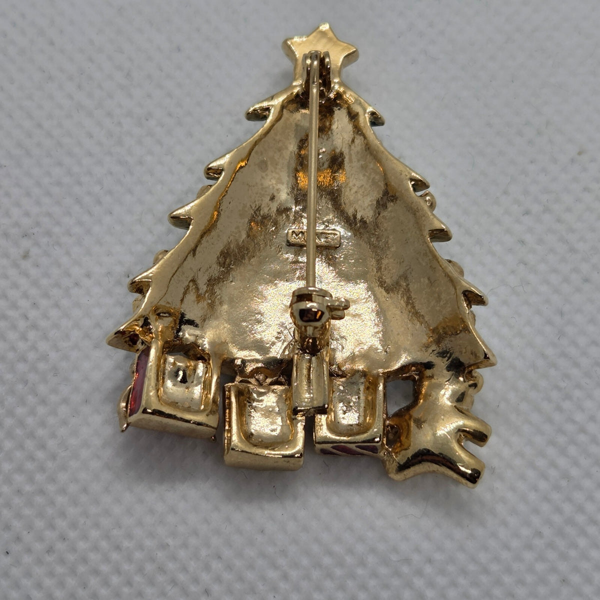Vintage Monet 2" Christmas Tree Brooch