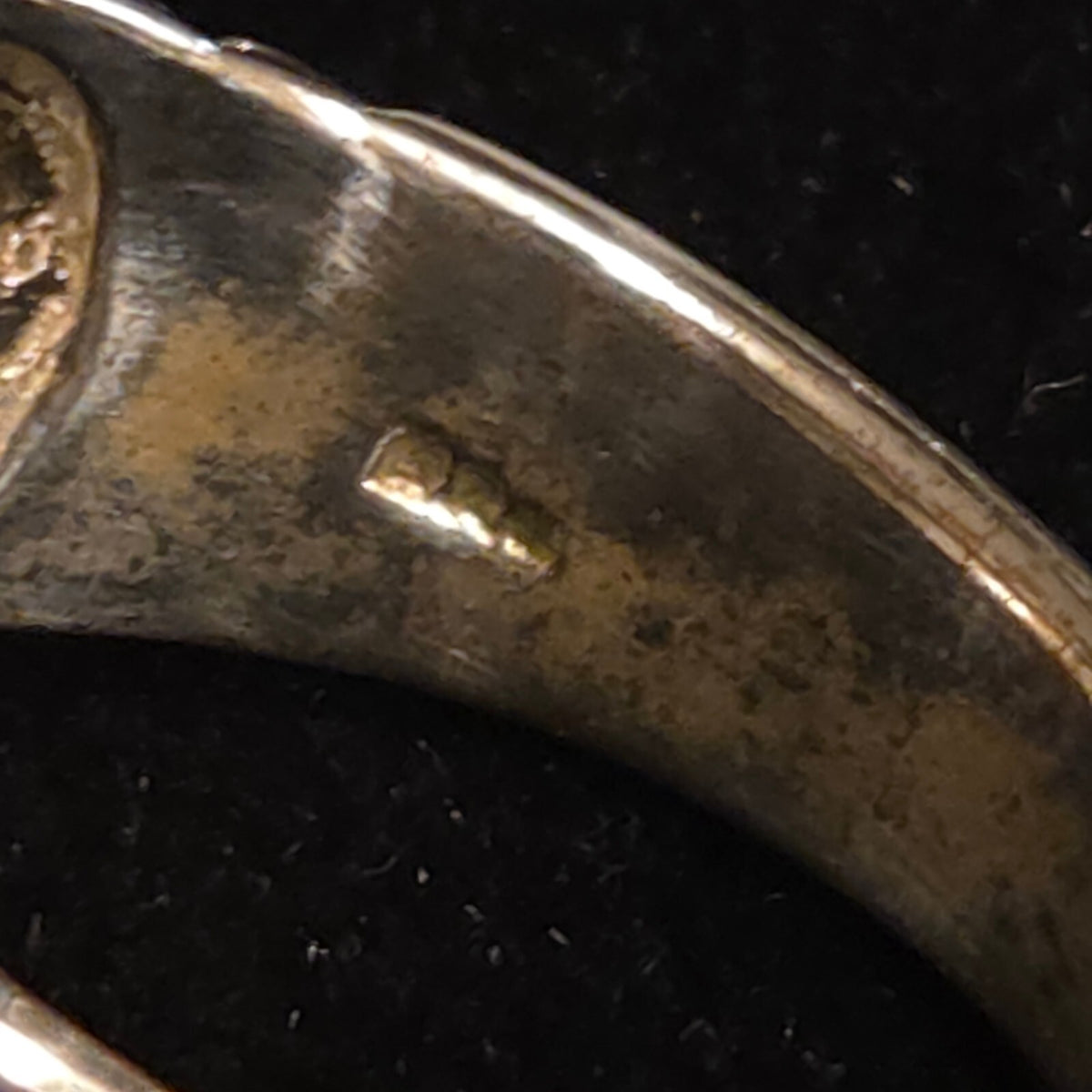 Vintage Size 7 Sterling Silver Two-Tone Ribbed Ring