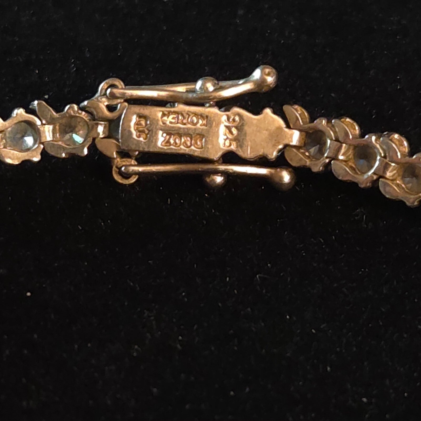 Vintage 7 1/2" Sterling Silver S-Link Tennis Bracelet