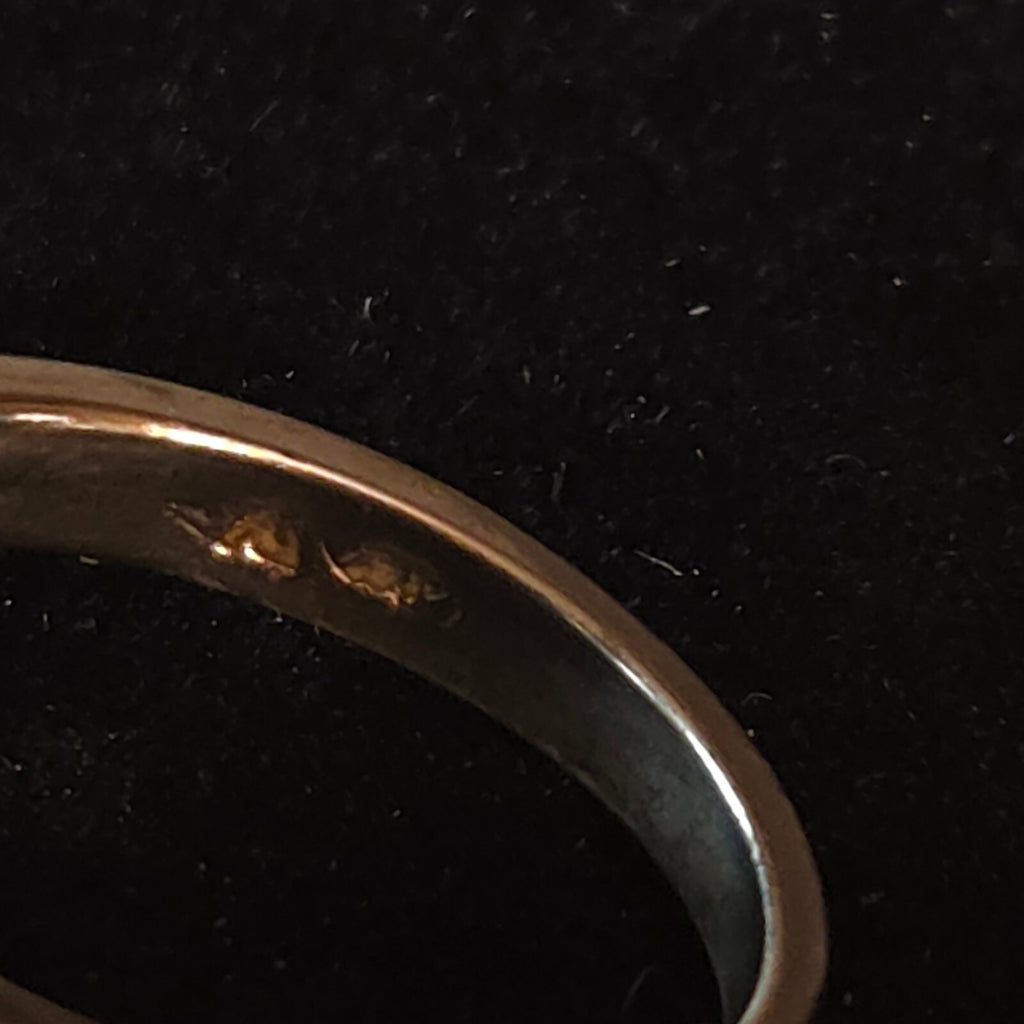 Vintage Size 8 Sterling Silver and Yellow Citrine Ring