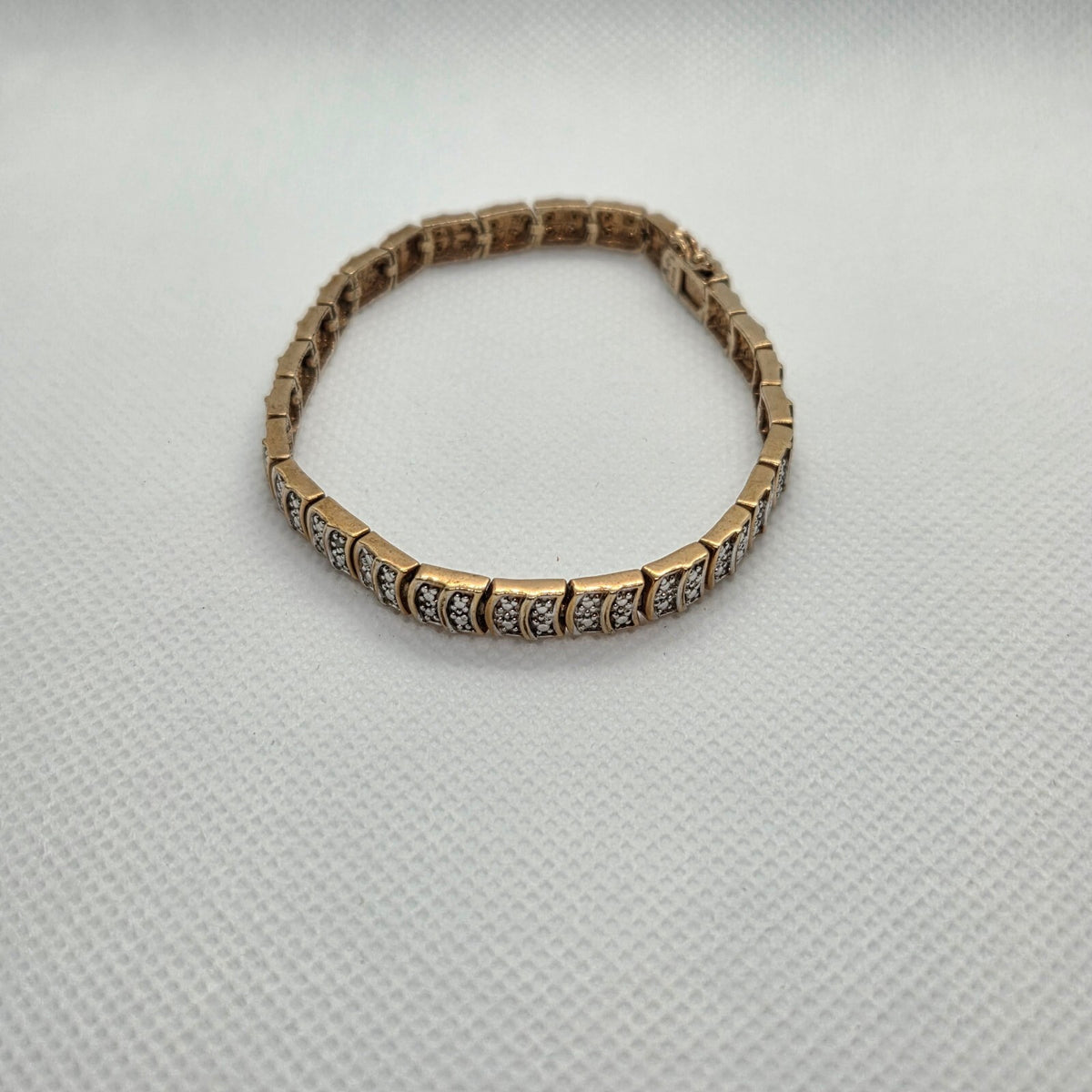Vintage 8" Gold over Sterling Silver Tennis Bracelet