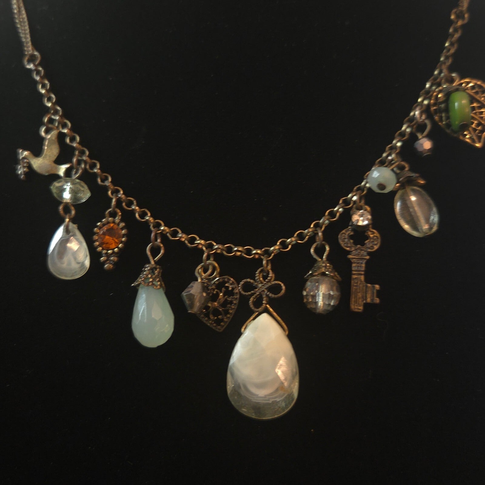 Vintage Inspired Charm Necklace - 16" with 3" extender