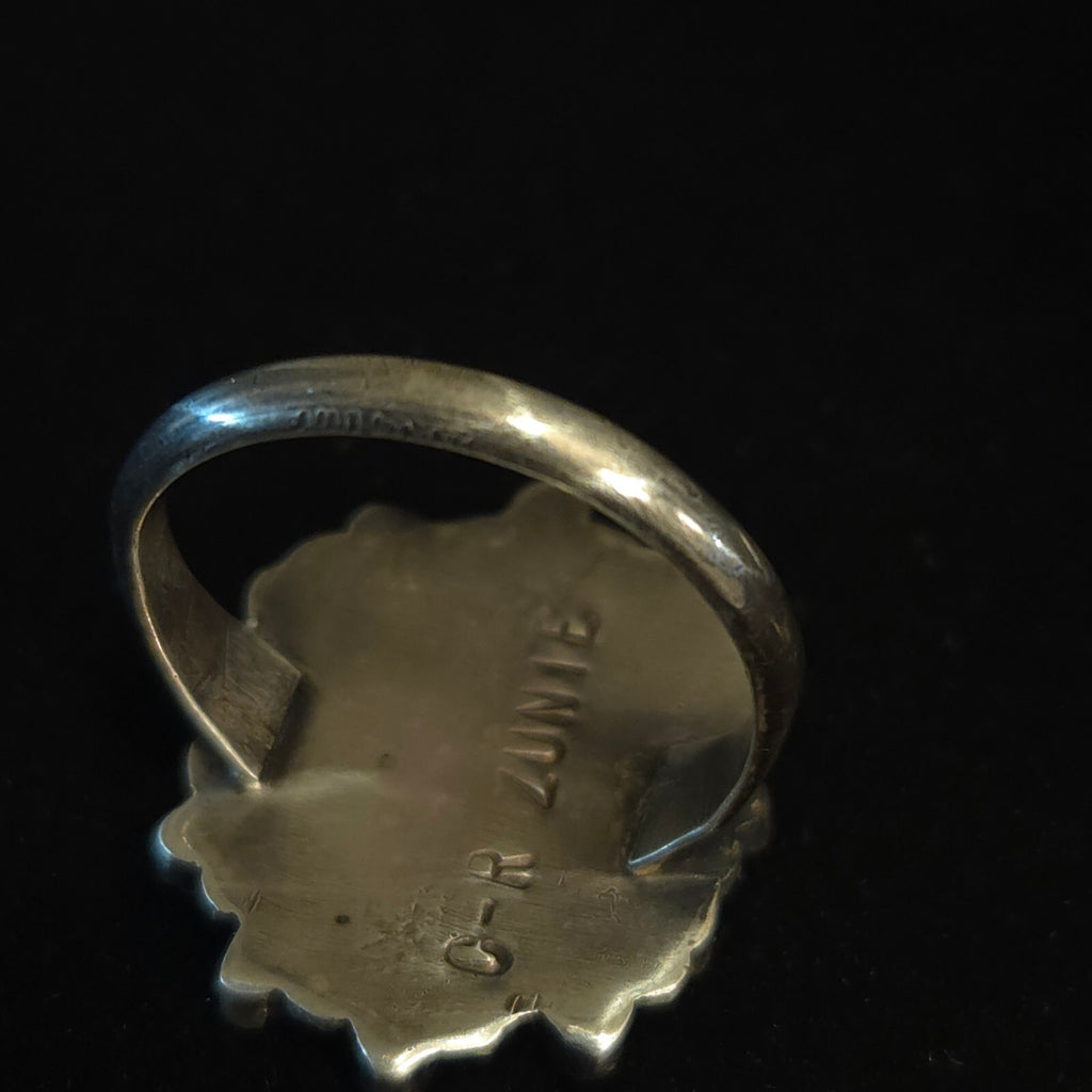 Vintage Size 6 C-R Zunie Turquoise Ring
