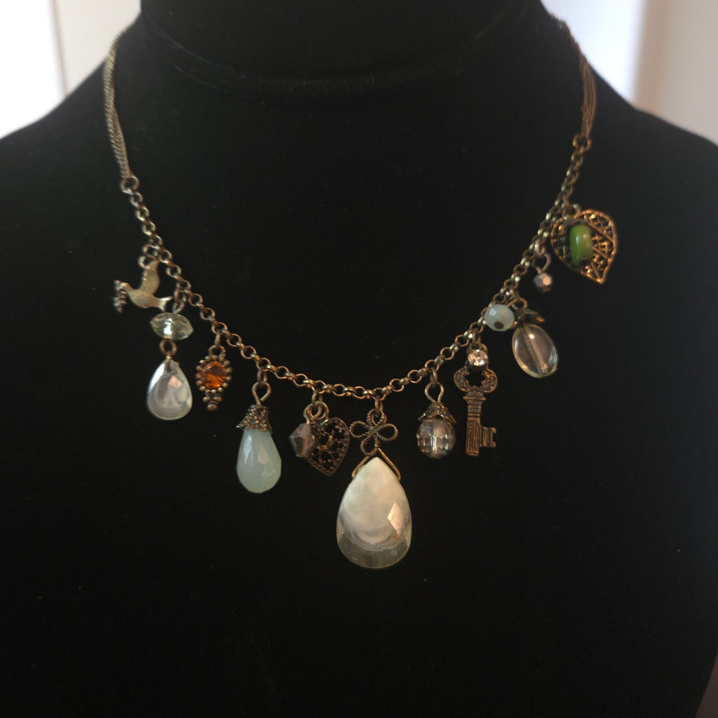 Vintage Inspired Charm Necklace - 16" with 3" extender