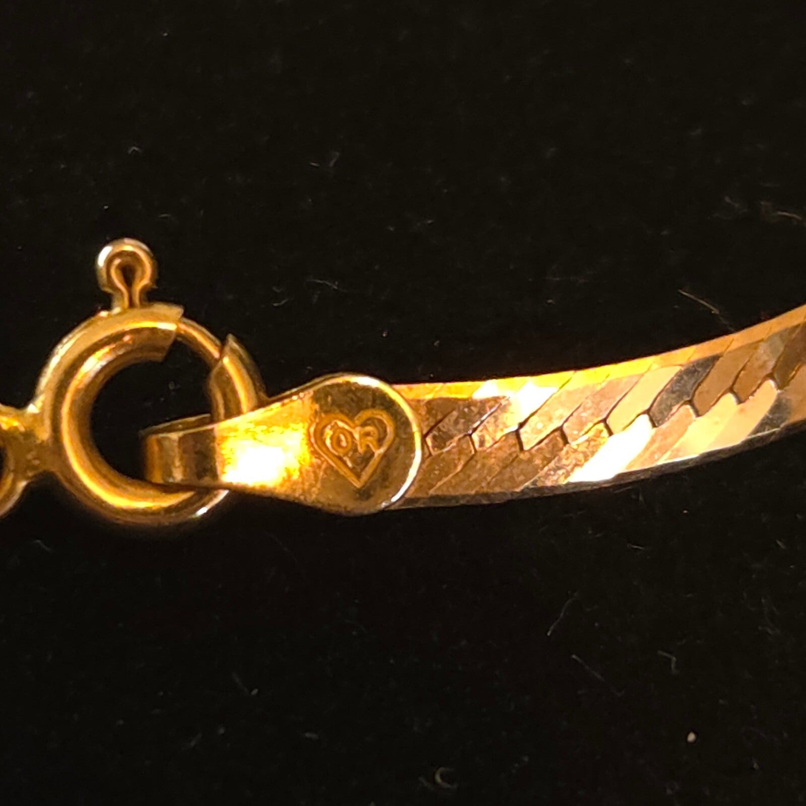14K Gold 3mm 18" Herringbone Necklace
