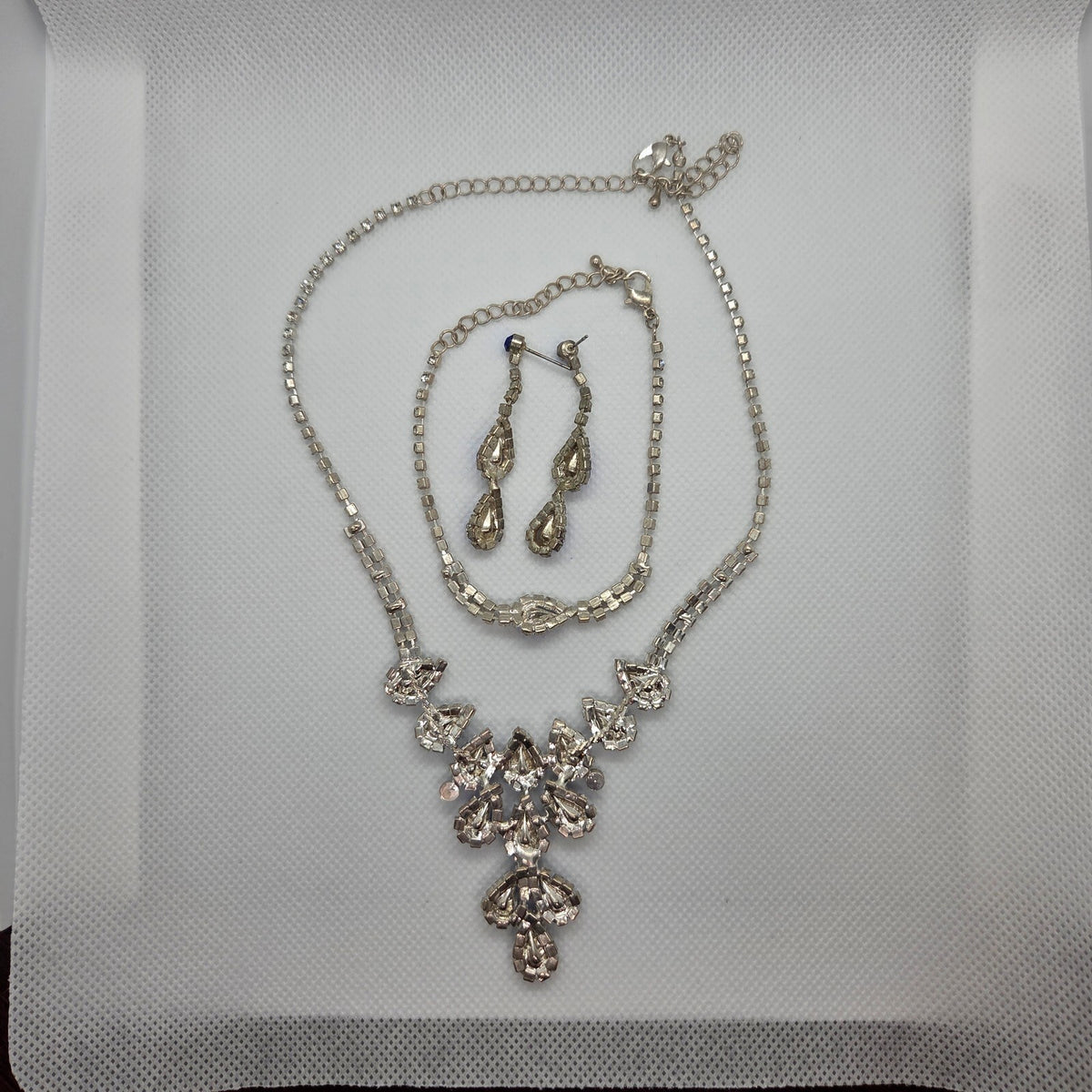 Royal Blue and Silver Rhinestone Jewelry Set