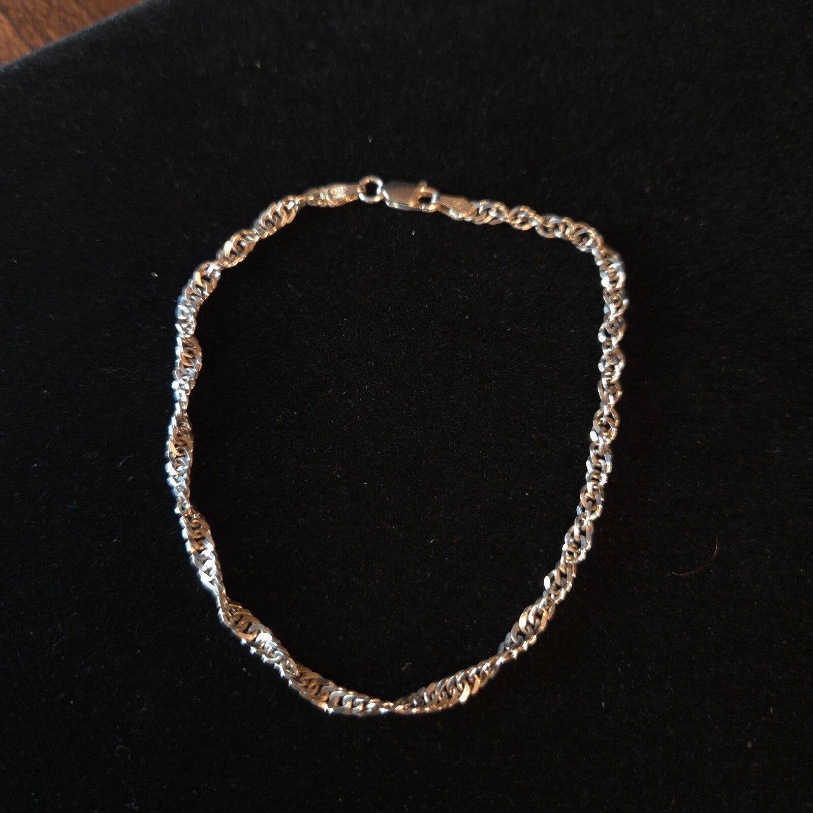 Milor 9" Sterling Silver Twisted Rope Chain Anklet