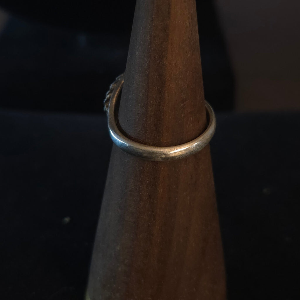 Vintage Size 7 Sterling Silver Cherub/Angel Signet Ring