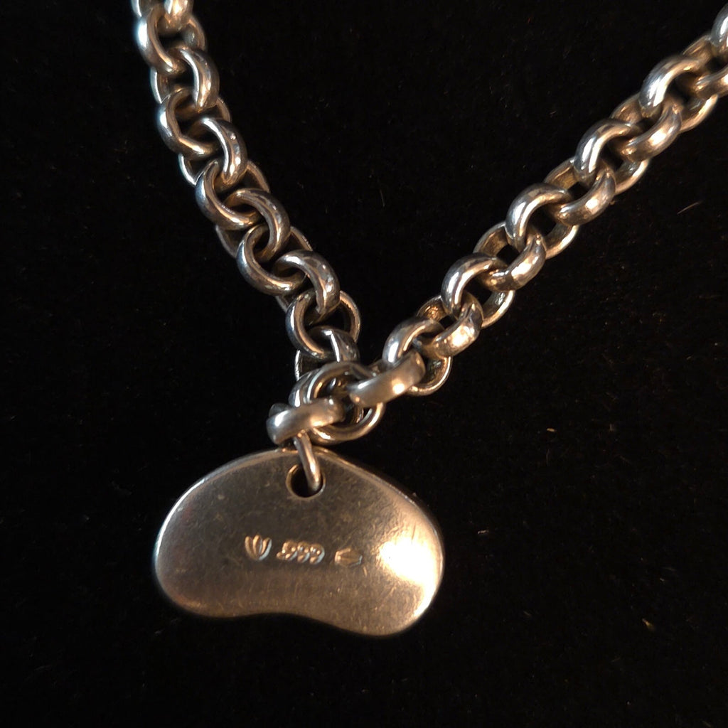 Sterling. 999 Silver Purity Bean Rolo Bracelet