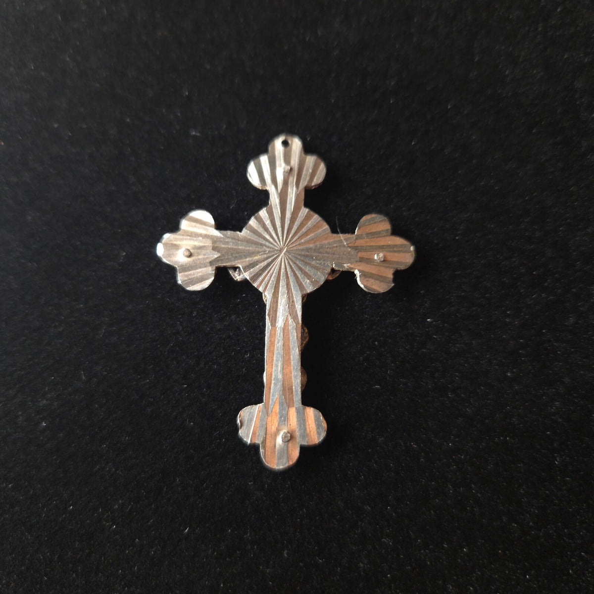 Sterling Silver 1 3/4" Fancy Cross with Filigree Hearts