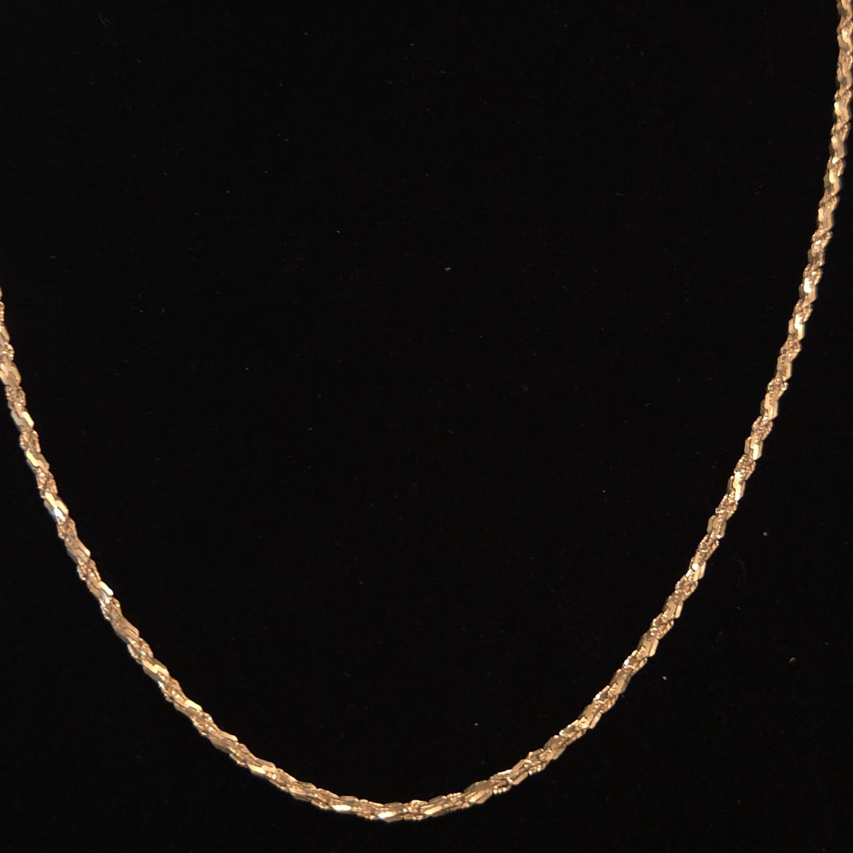 Vintage 20" Sterling Silver Diamond Cut Rope Chain