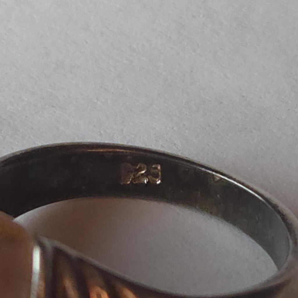 Vintage Size 6 Sterling Silver Pink Tourmaline Unique Ring