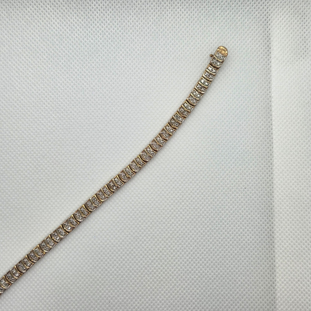 Vintage 8" Gold over Sterling Silver Tennis Bracelet