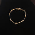 Vintage 7 1/4" Sterling Silver Floral Cluster Bracelet