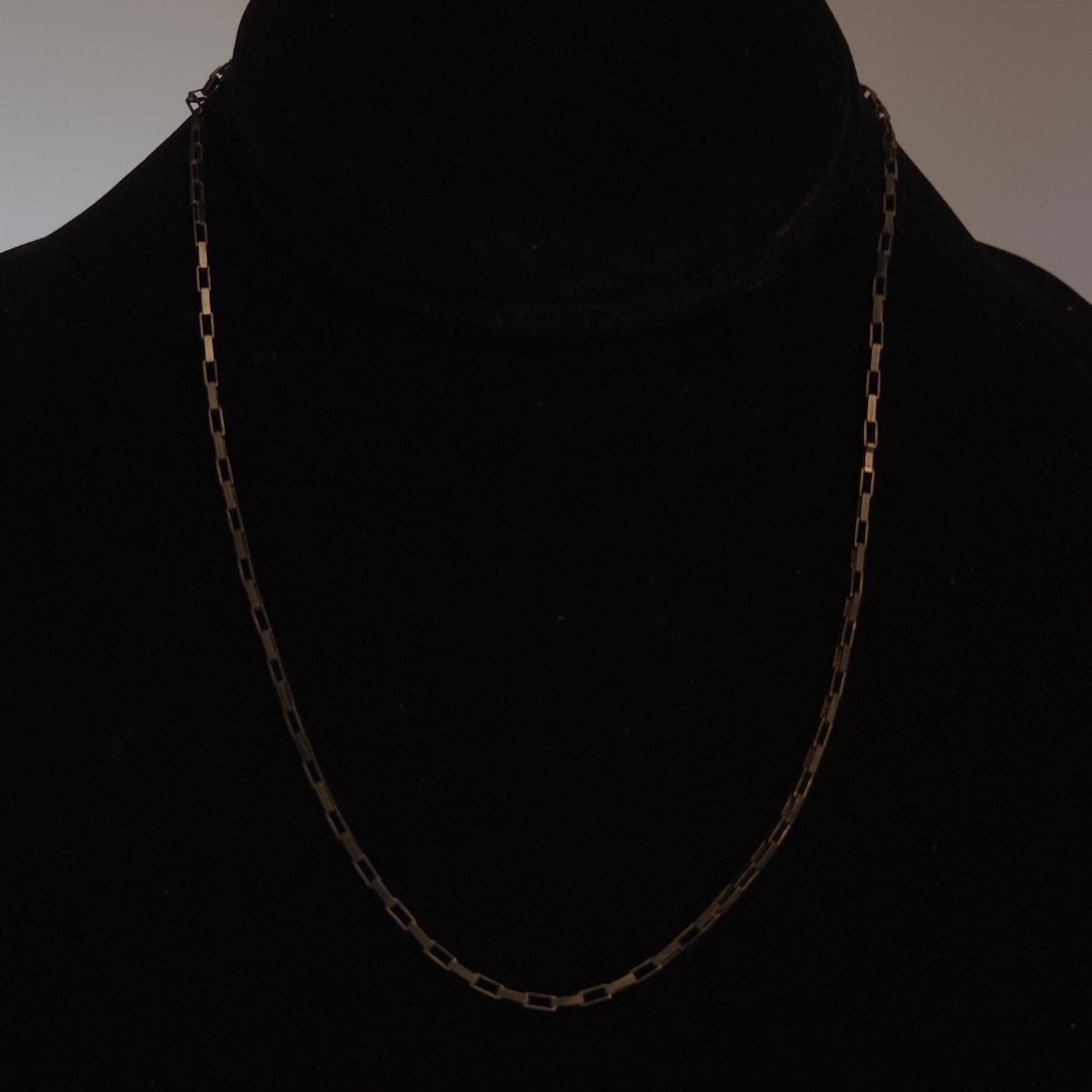 Vintage 18" Sterling Silver Black Plated Paperclip Chain
