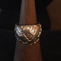 Vintage Sterling Silver Crater or Leopard Print Ring