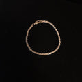 Sterling Silver 3MM 7" Rope Chain Bracelet