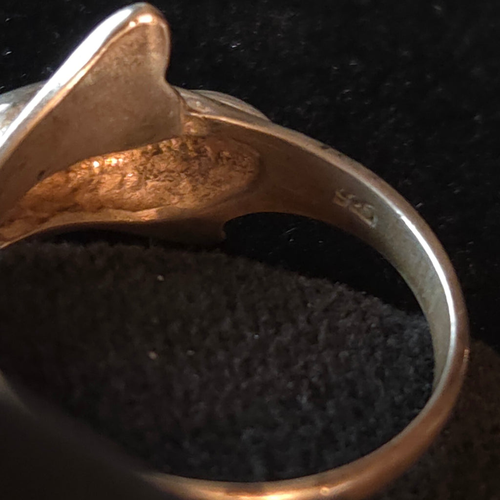 Vintage Size 6 Sterling Silver Dolphin Ring