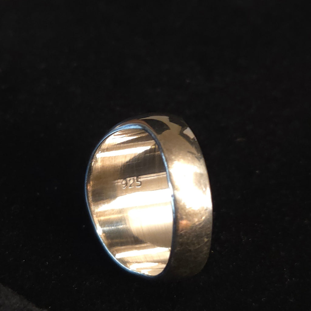 Vintage Size 8 Sterling Silver Dome Ring