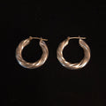 Sterling Silver Twist Hoop Earrings