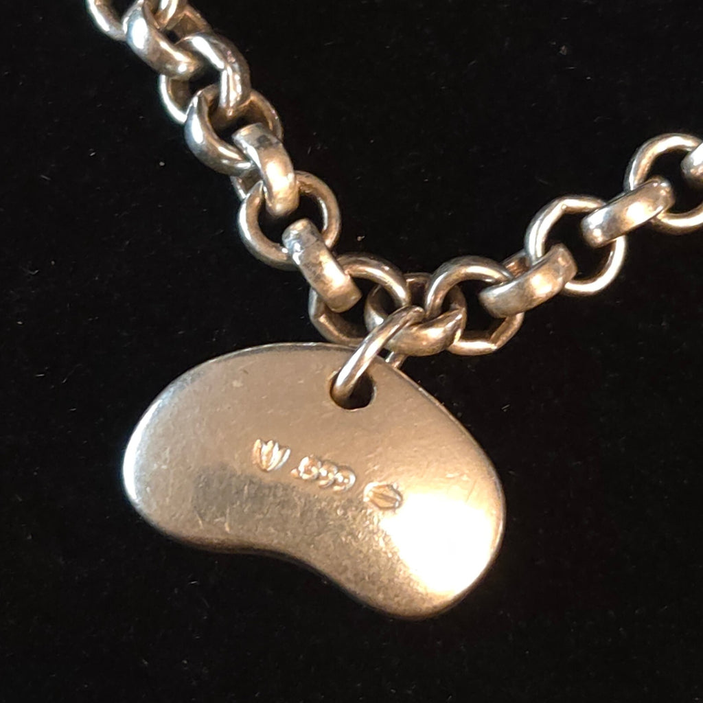 Sterling. 999 Silver Purity Bean Rolo Bracelet