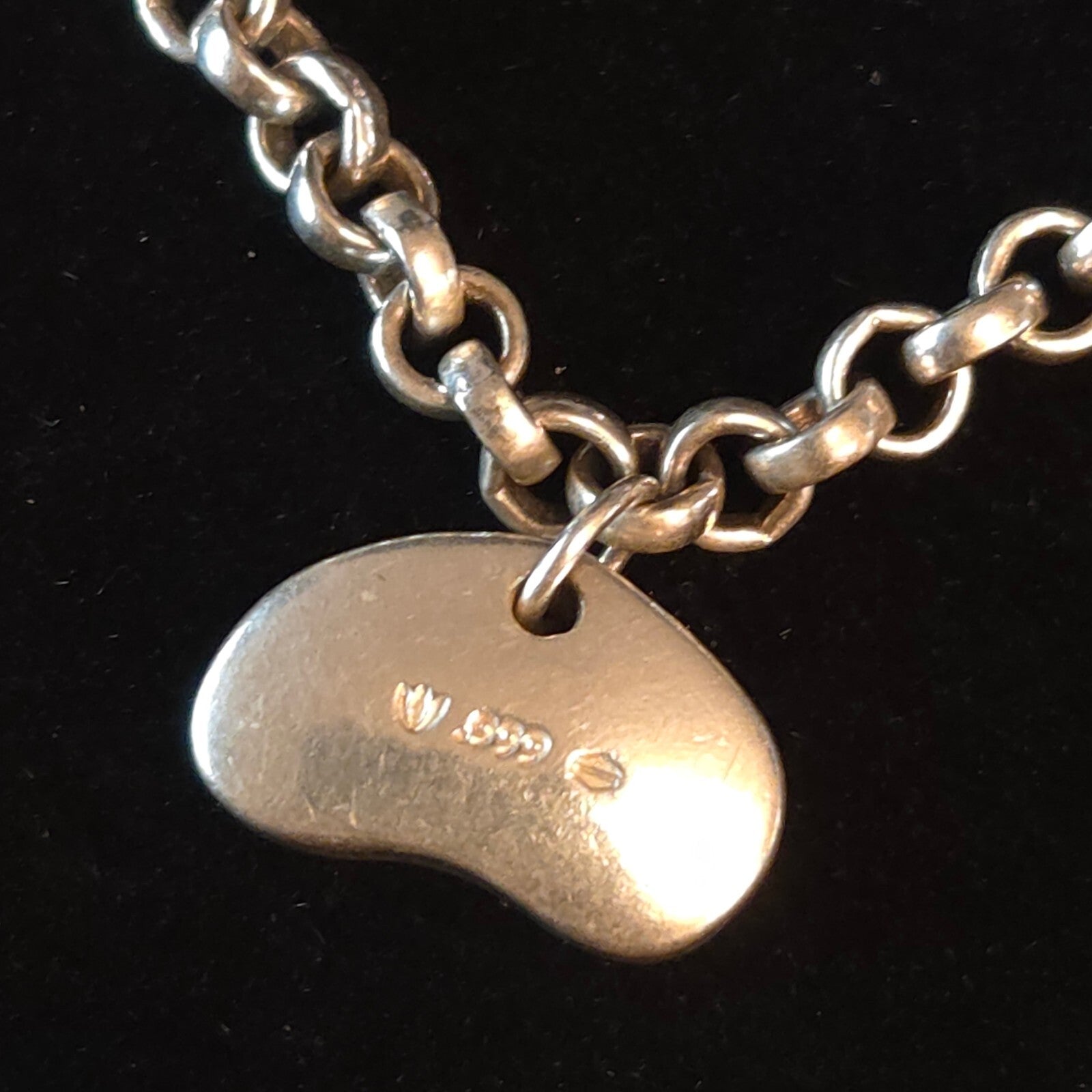 Sterling. 999 Silver Purity Bean Rolo Bracelet