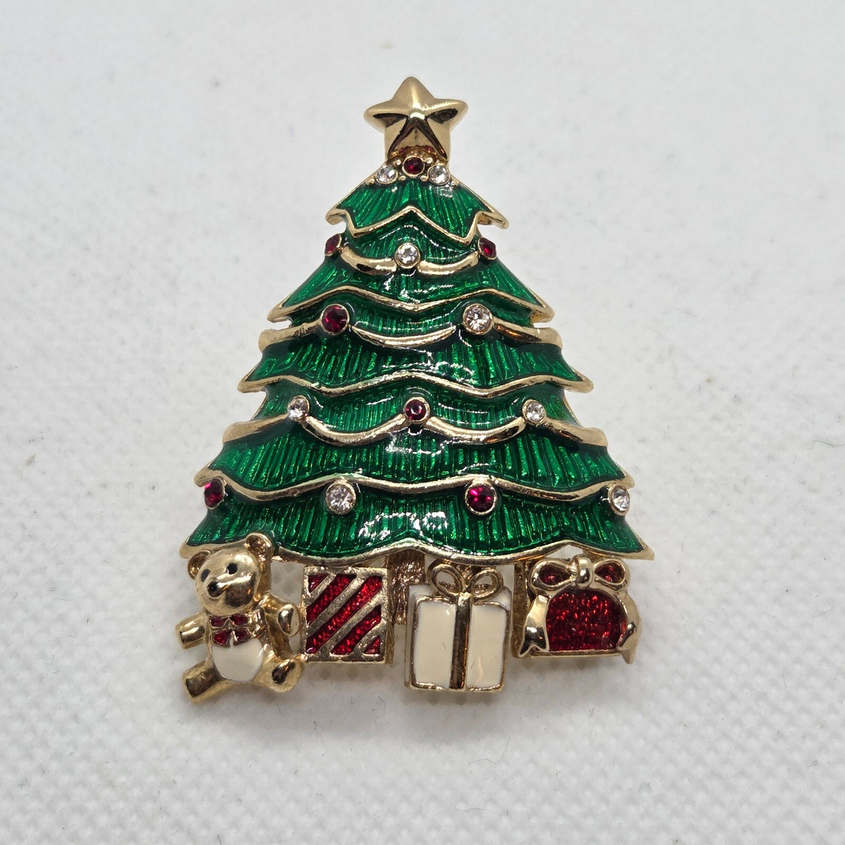 Vintage Monet 2" Christmas Tree Brooch