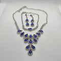 Royal Blue and Silver Rhinestone Jewelry Set