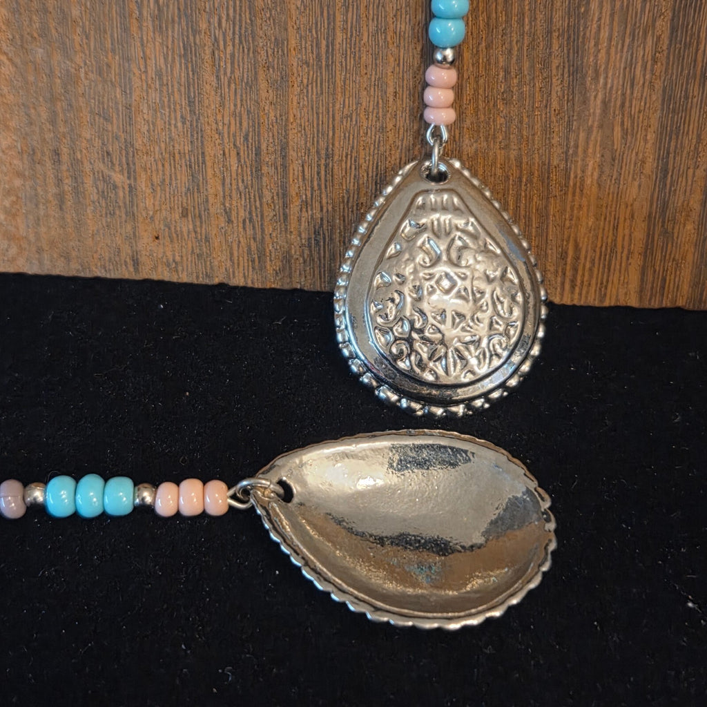 Silver-Tone Boho Dangle Earrings (3.5" Long)