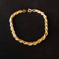 Vintage Gold-Toned 5mm Twisted Rope Chain Bracelet
