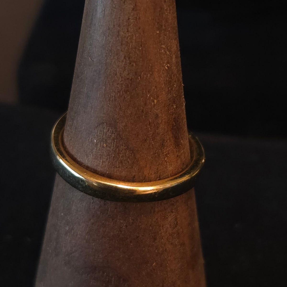 Vintage Amethyst Glass 18K Gold Electroplated Ring Size 10
