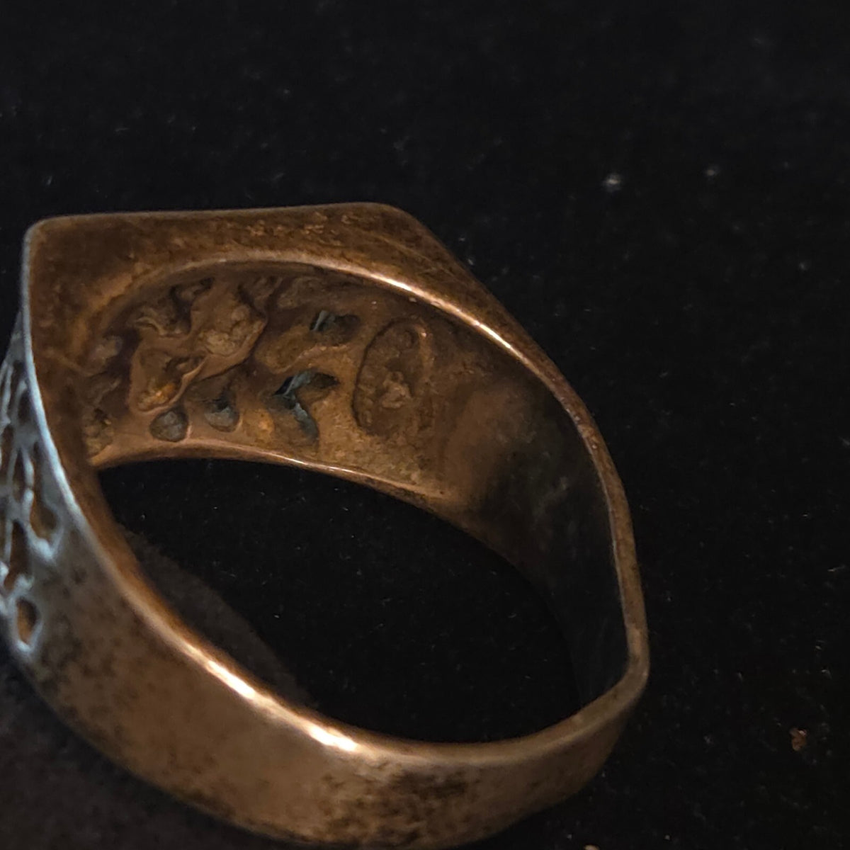 Vintage Size 10 Sterling Silver SW Turquoise Ring