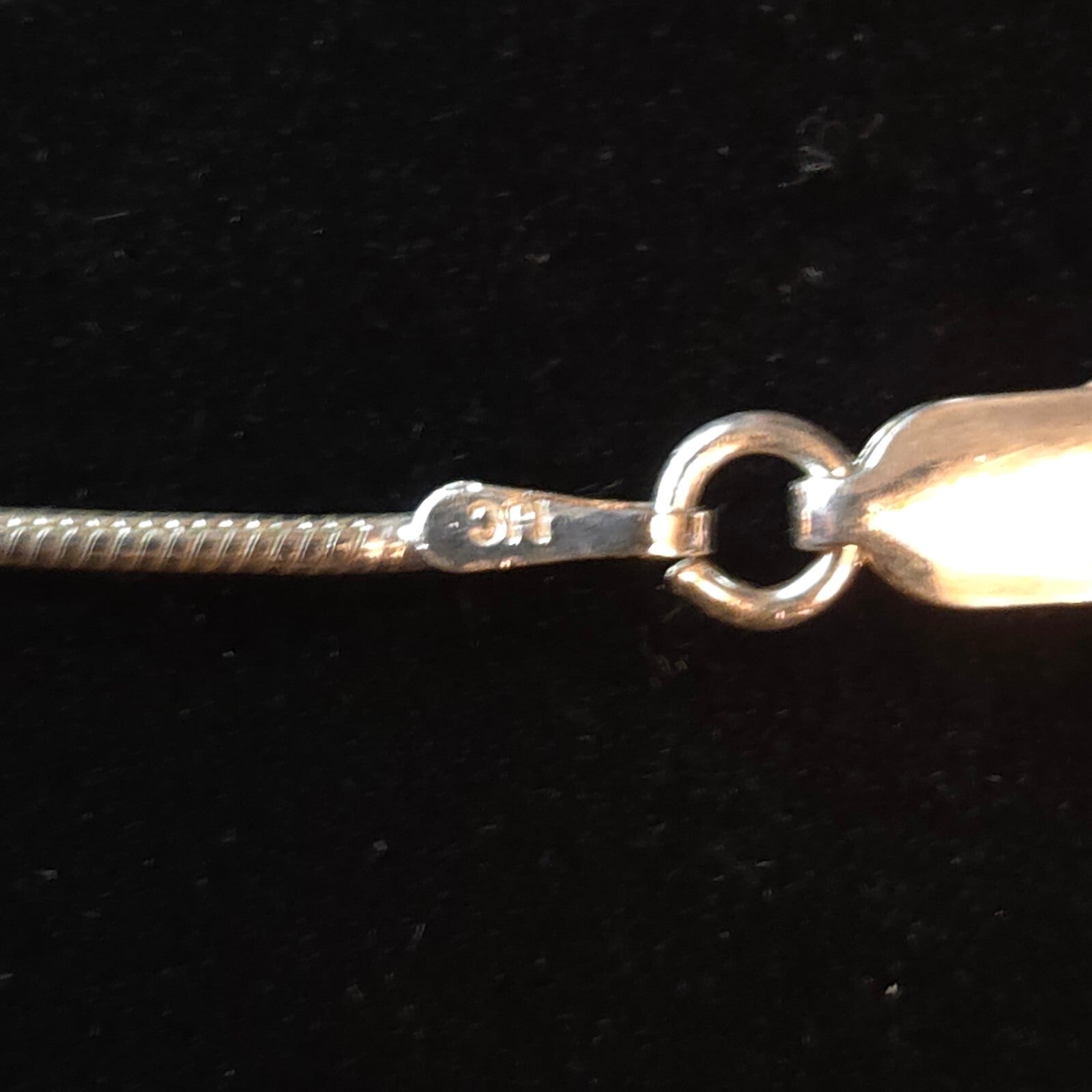 Vintage Sterling Silver Snake Chain with Sterling Sand Dollar Charm