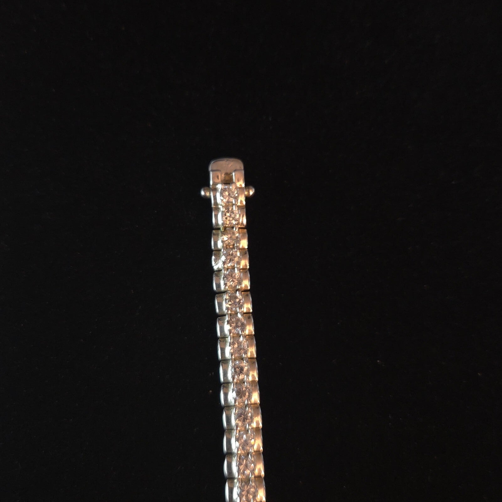 Vintage 7 1/2" Sterling Silver Tennis Bracelet