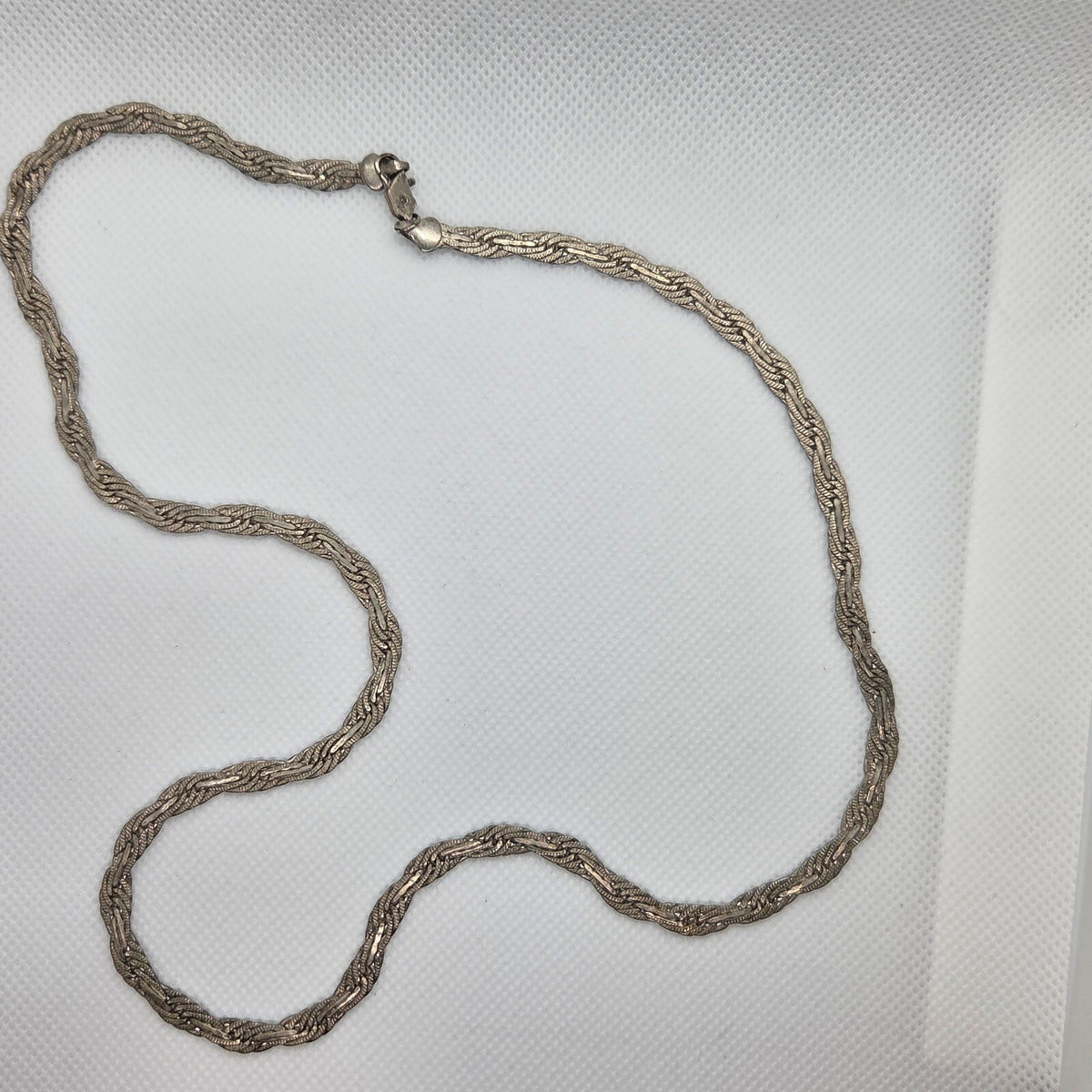 Sterling Silver 24" Italian Rope Woven Chain Necklace
