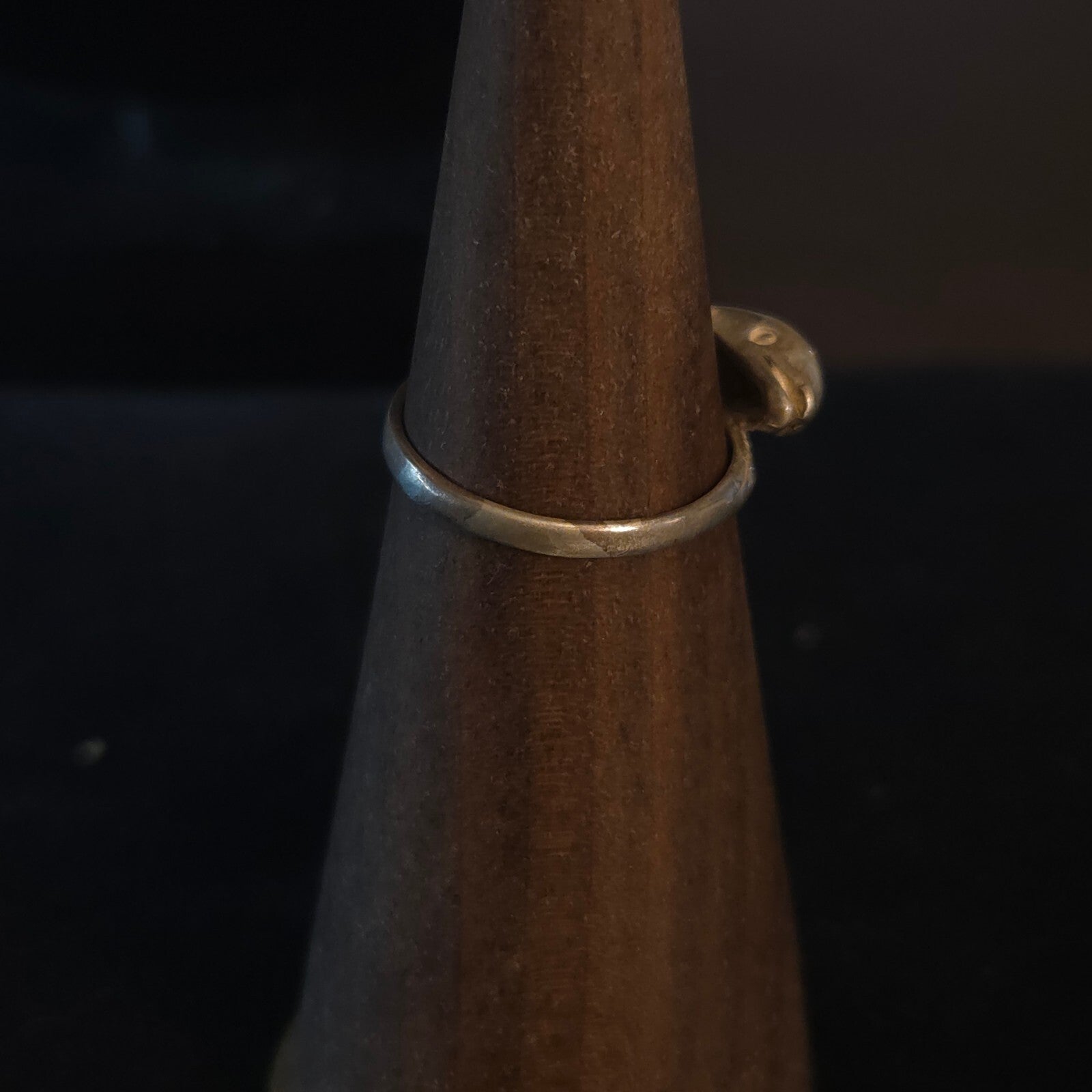 Vintage Size 6 Sterling Silver Dolphin Ring